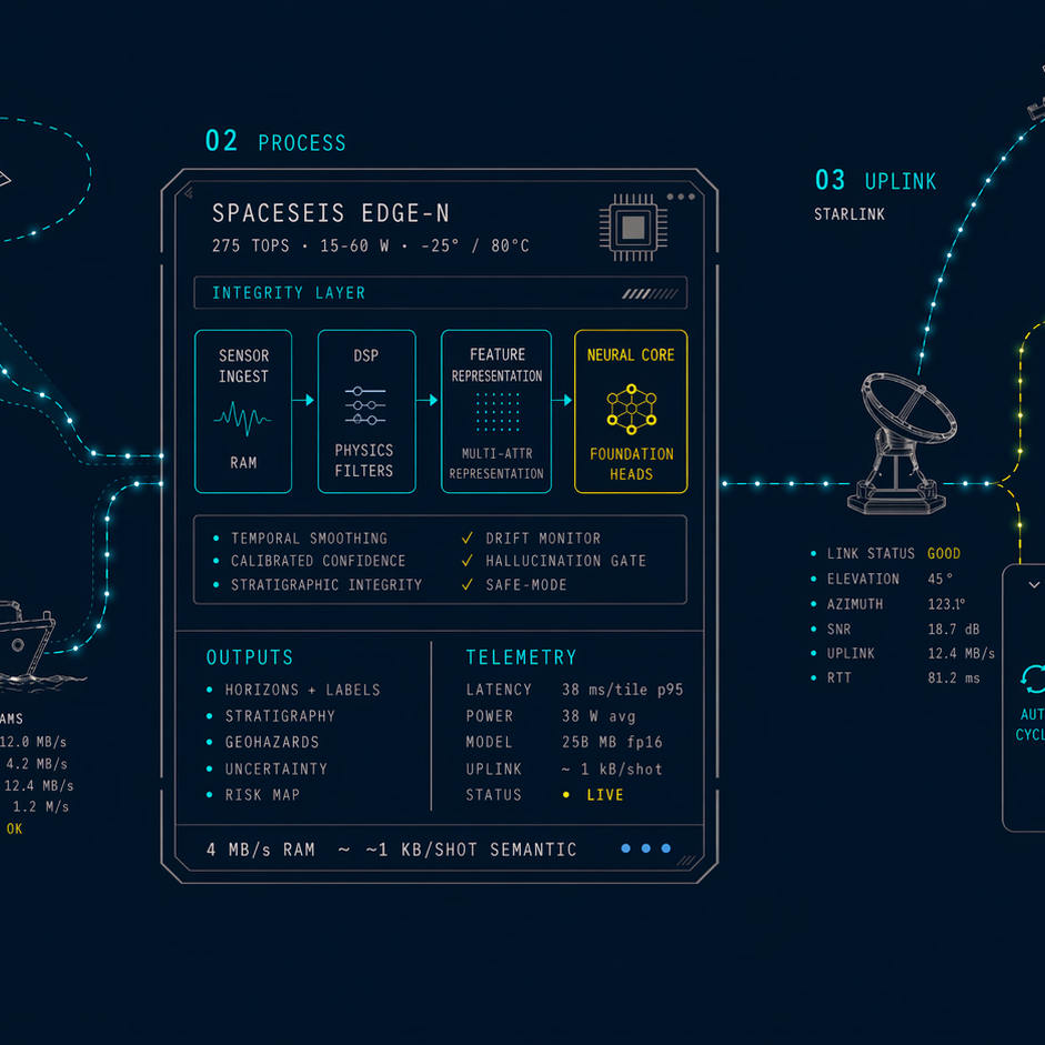 SpaceSeis system pipeline — Edge-N processor